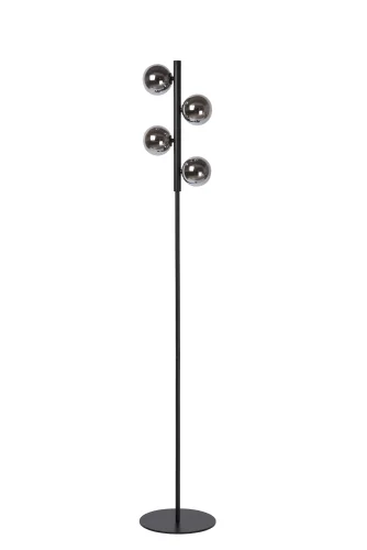 Торшер Tycho 45774/04/30 Lucide  прозрачный серый 4 лампы, основание чёрное в стиле винтаж
 фото 2